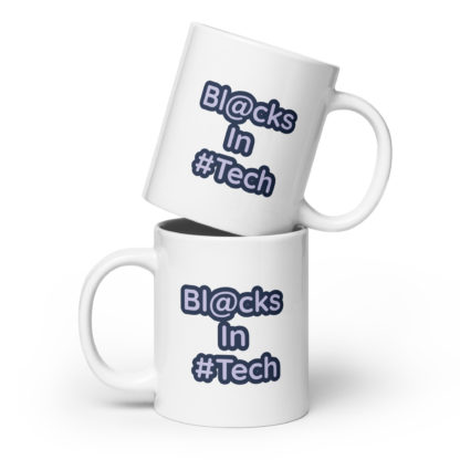 Bl@cks In #Tech White Glossy Mug - Image 3